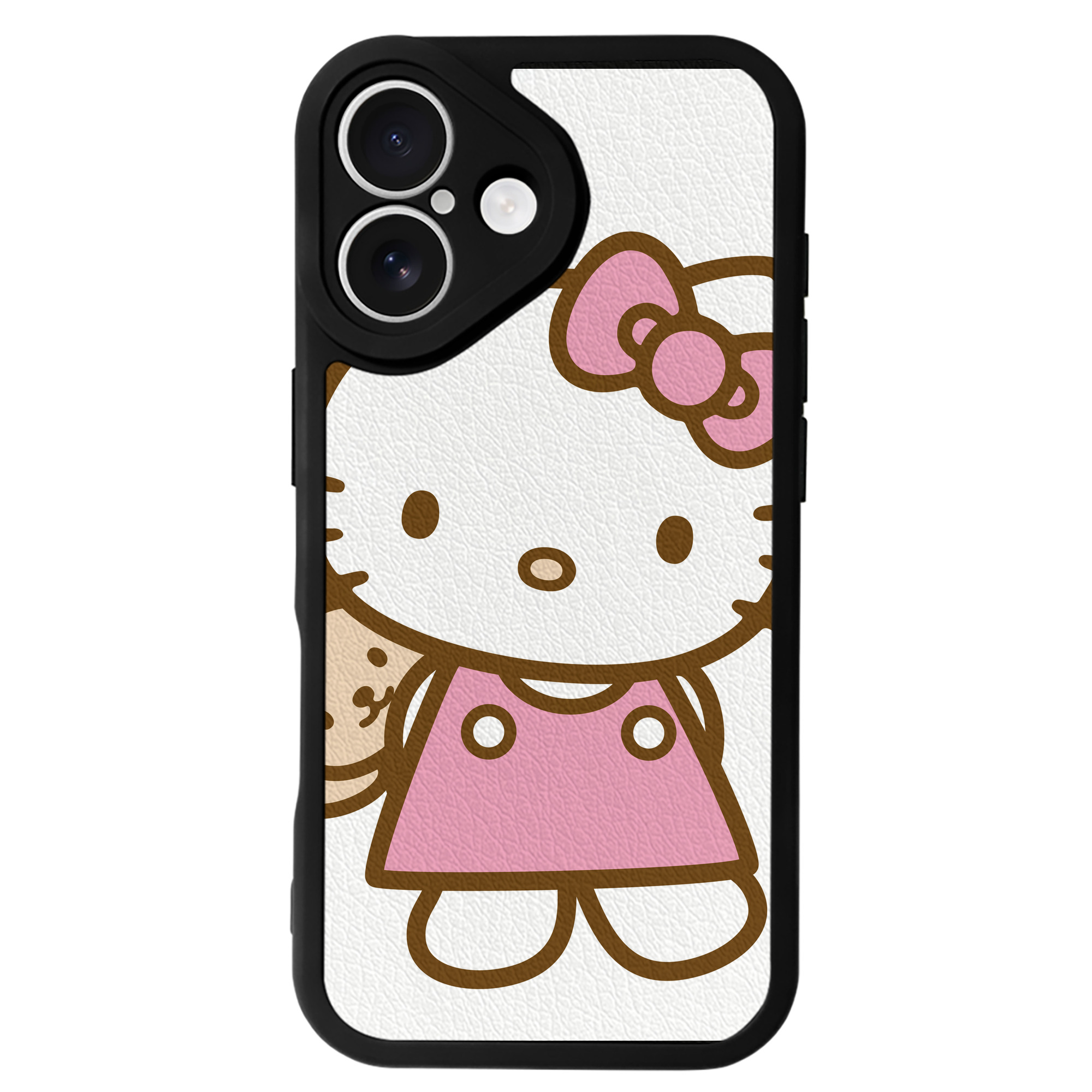 （画像用） Hello Kitty ハローキティ 【iPhone 16シリーズ対応】シリコンスマホケース（レザー調） 材質：シリコン